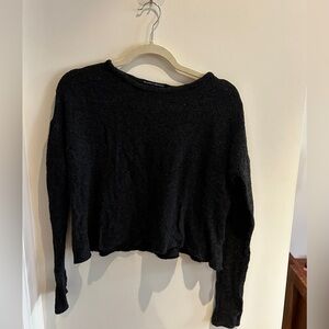 Grey Long Sleeve Wool Sweater